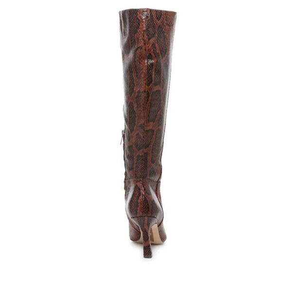 LEATHER SNAKE KNEE-HIGH BOOTS - Picture 8 of 12